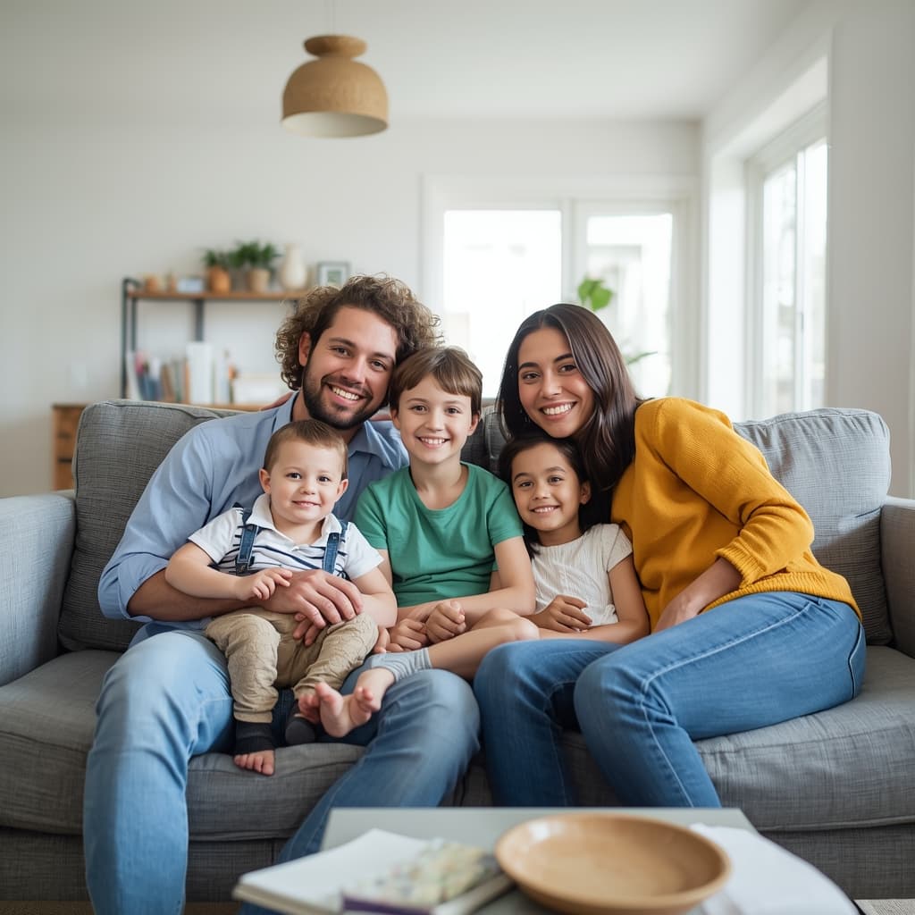 Happy Crown Heights Brooklyn family protected by Green Man trusted pest control services