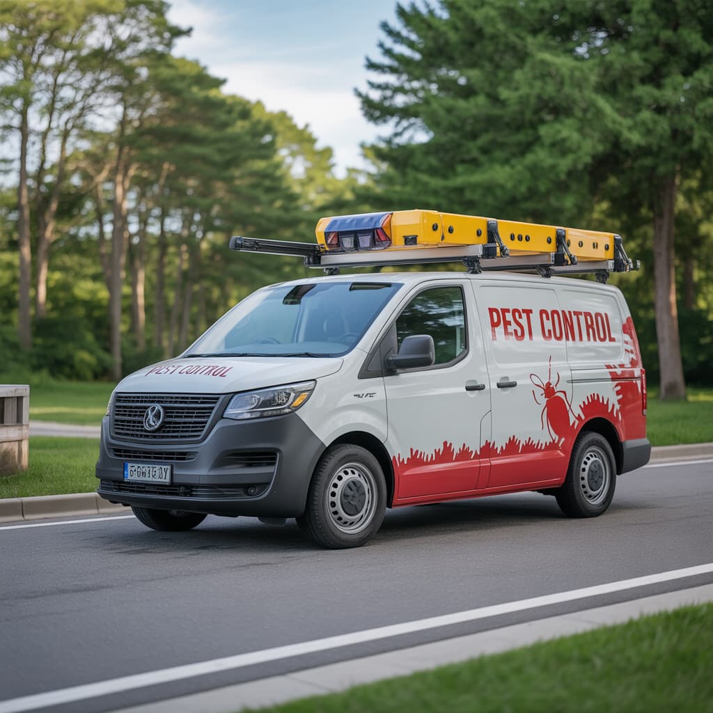 Green Man trusted pest control van providing same-day service in Crown Heights Brooklyn